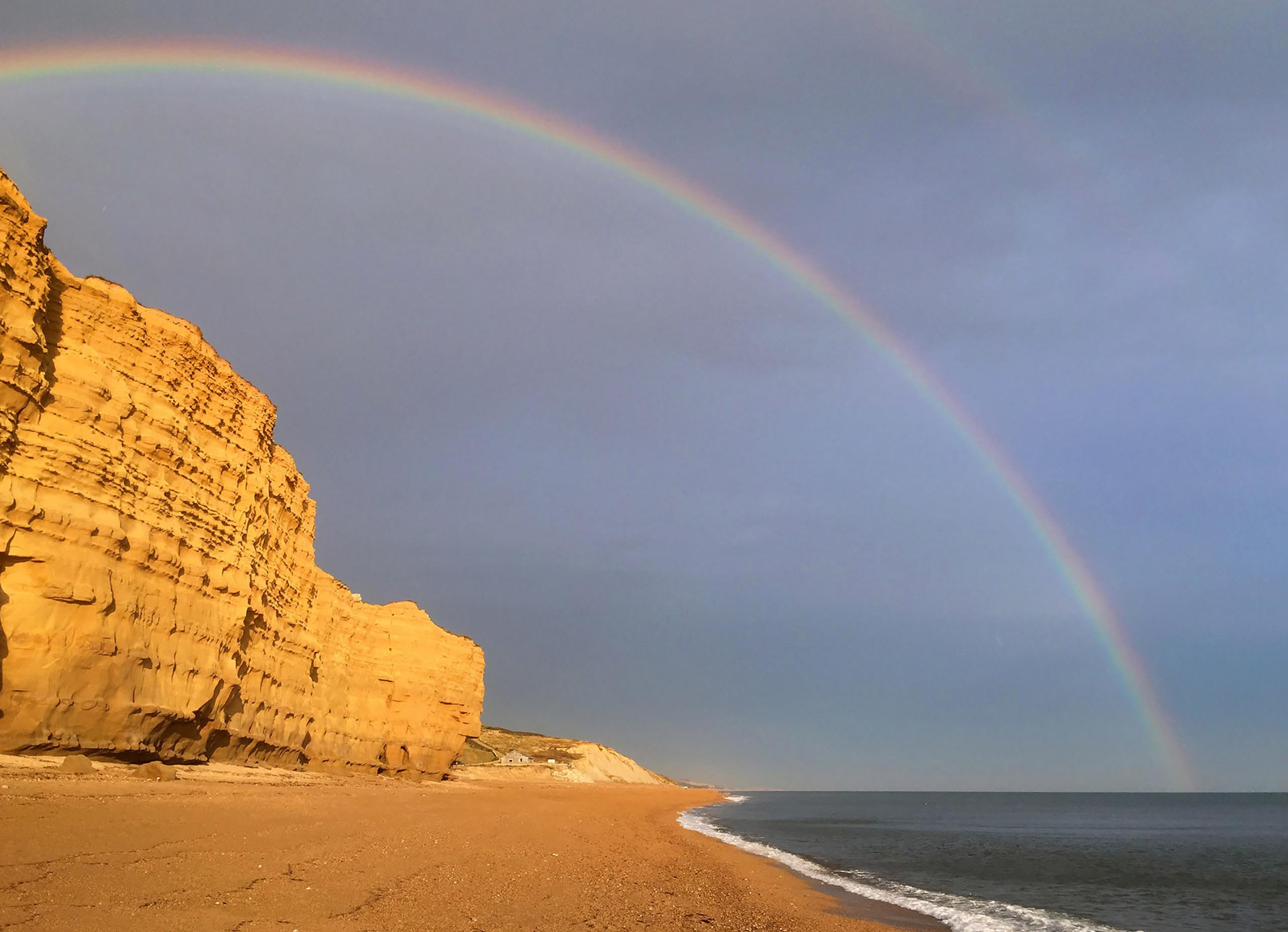West Bay rainbow - Dorset photography